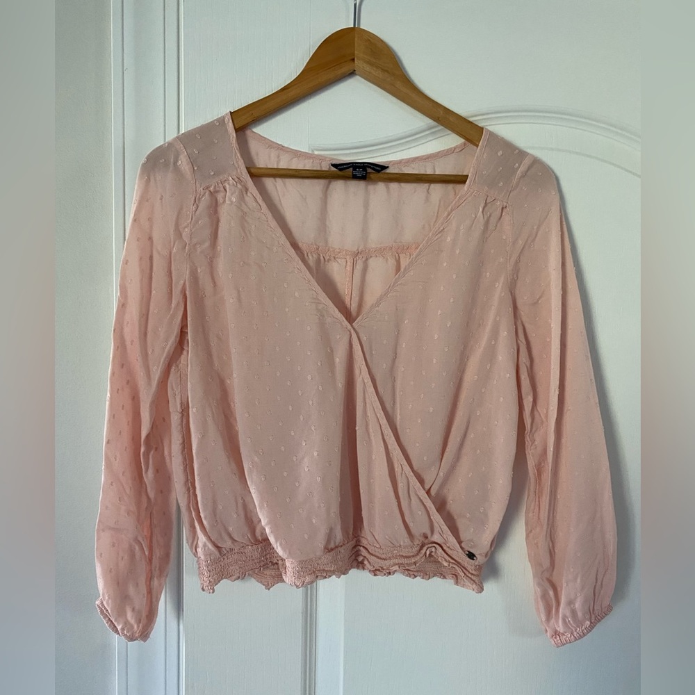 American Eagle shirt, pink, size small